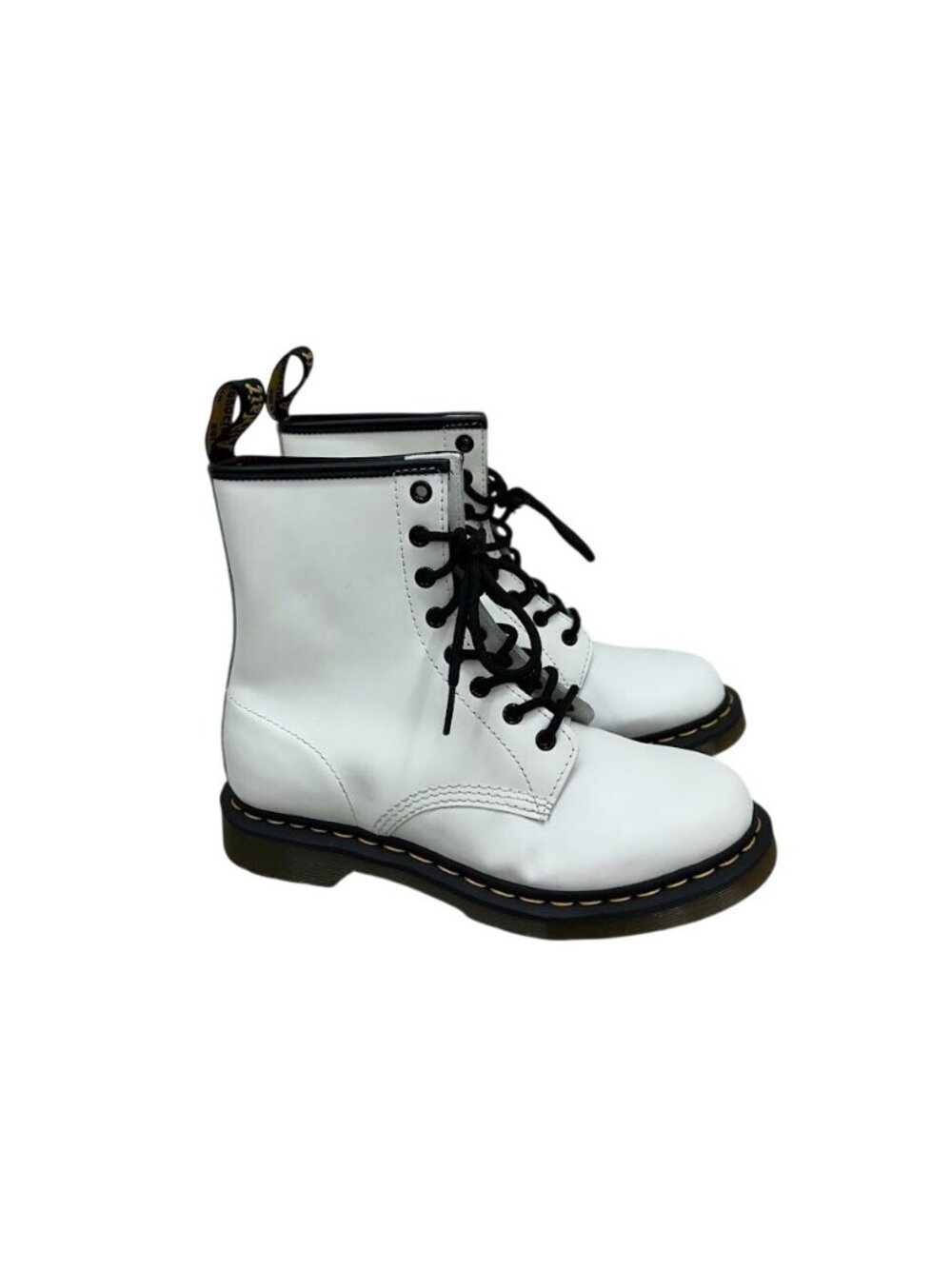 Dr. Martens 11821 Smooth White Lace Up Boots Combat Ankle Shoes Womens Size 9